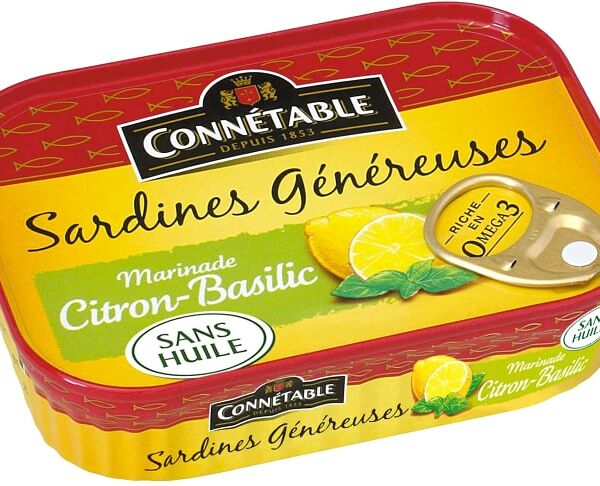 Сардины Connetable в маринаде с лимоном и базиликом 140 г
