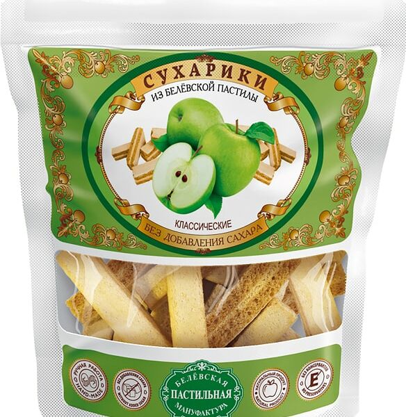 Сухарики Белёвская пастила Без сахара классические 40г
