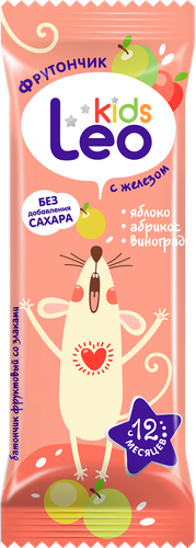 

Батончик фруктово-злаковый LEO KIDS Фрутончик, яблоко, курага и рис, с 12 месяцев