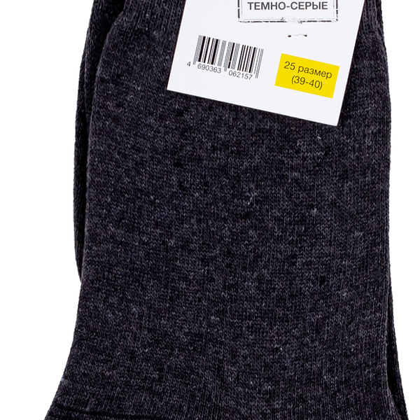 Носки мужские Каждый день темно-серые, р. 25