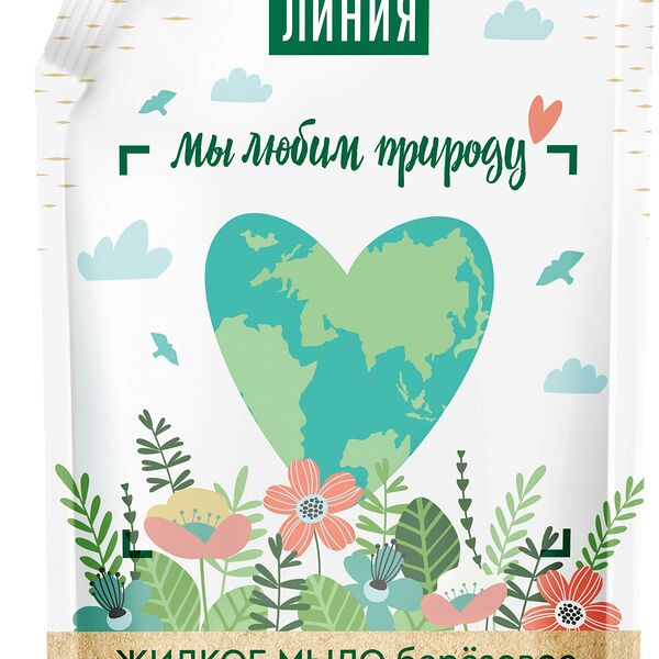 Мыло жидкое Чистая Линия Березовое для всей семьи