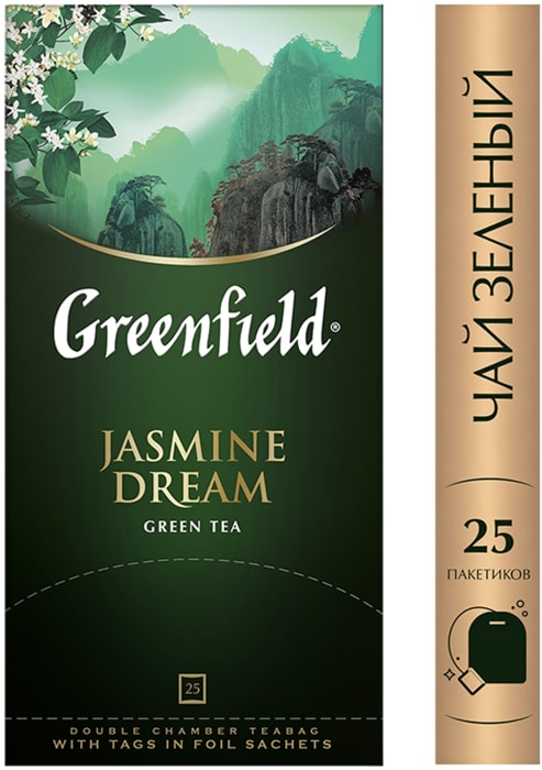 

Чай пакетированный Greenfield Jasmine Dream зелёный 25х2 г