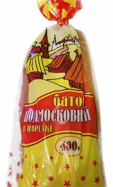 Батон Звёздочки высший сорт Подмосковный в нарезке, 400г