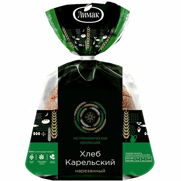 Хлеб Лимак Карельский пшенично-ржаной нарезка, 255г