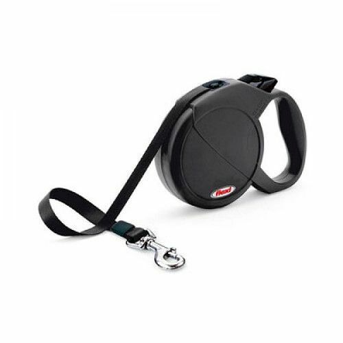 Рулетка для собак FLEXI Classic Compact Mini (до 12кг) ремень 3м черная