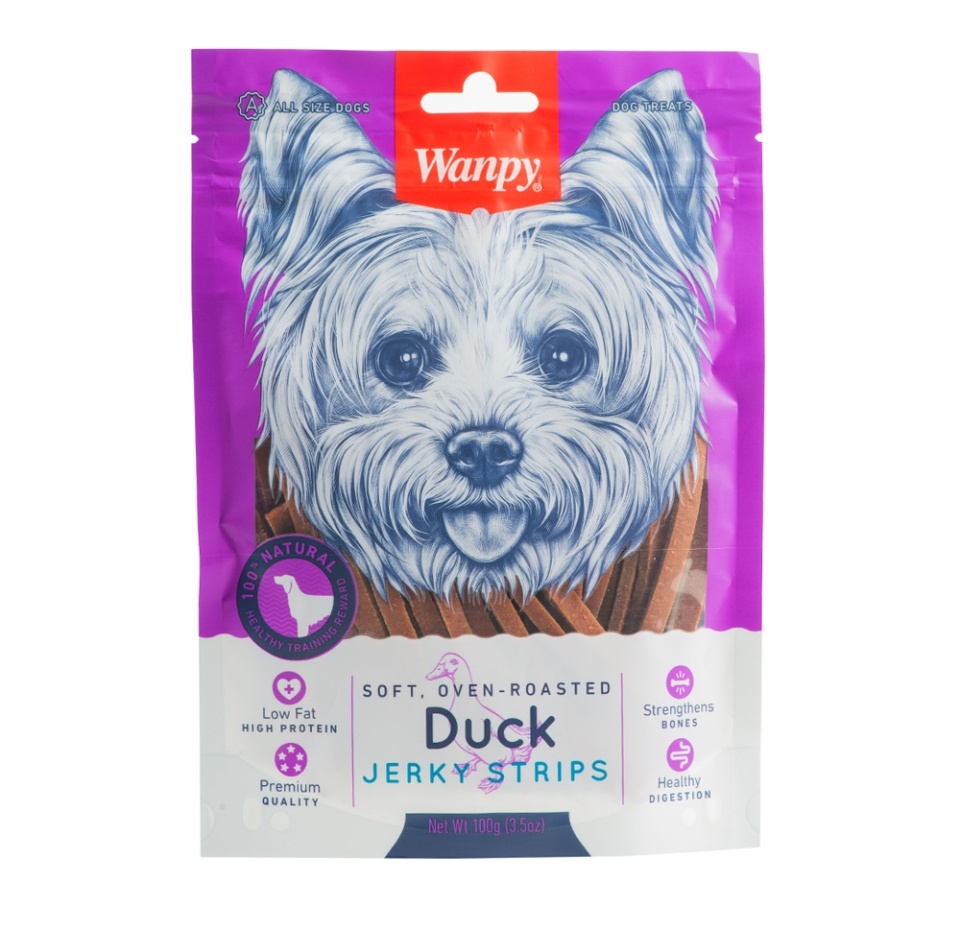 

Лакомство для собак Wanpy утиная соломка 100 г