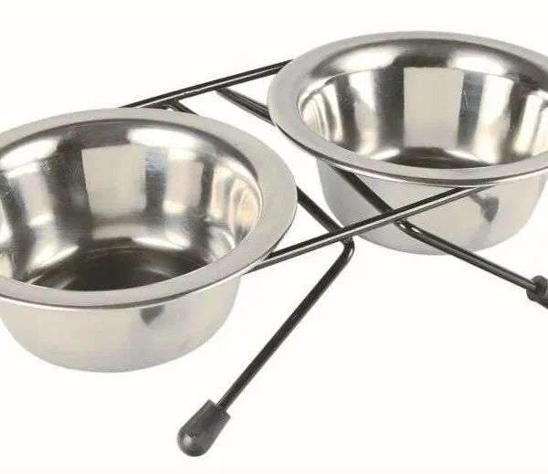 Triol миска металлическая на подставке 2*1,6 л