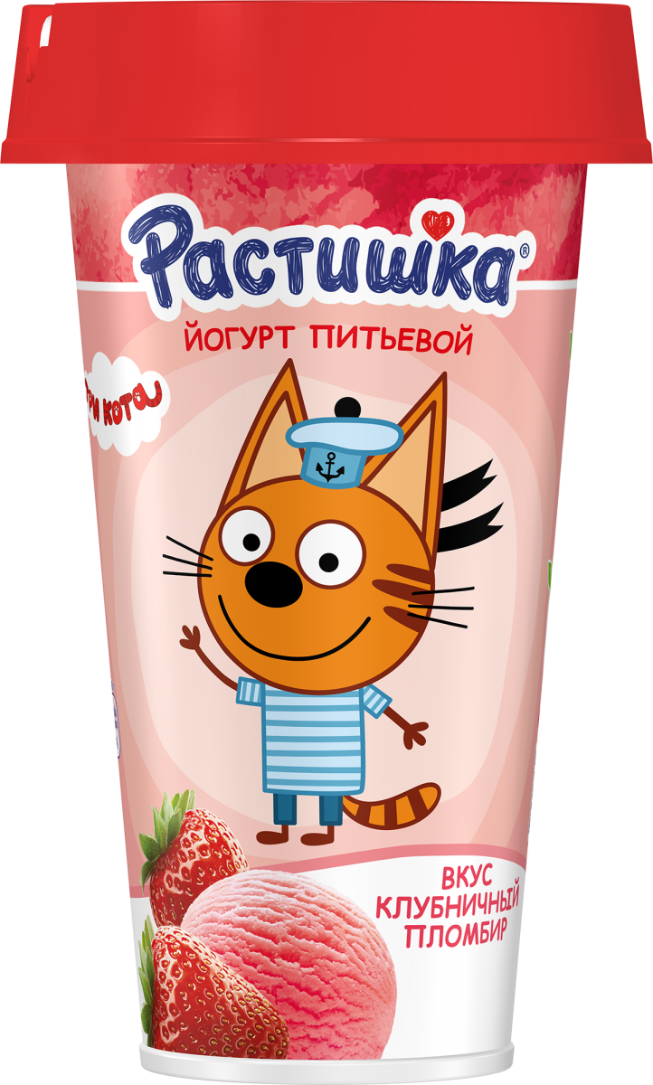 

Йогурт питьевой Растишка Клубничный пломбир 2.8% 190 г дизайн упаковки в ассортименте