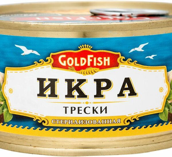 Икра трески Gold Fish стерилизованная, 200г