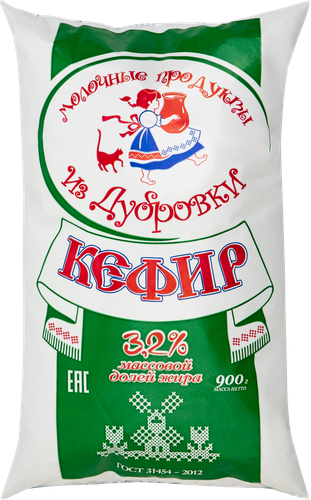

Кефир Молочные Продукты Из Дубровки 3.2%, БЗМЖ 900 мл