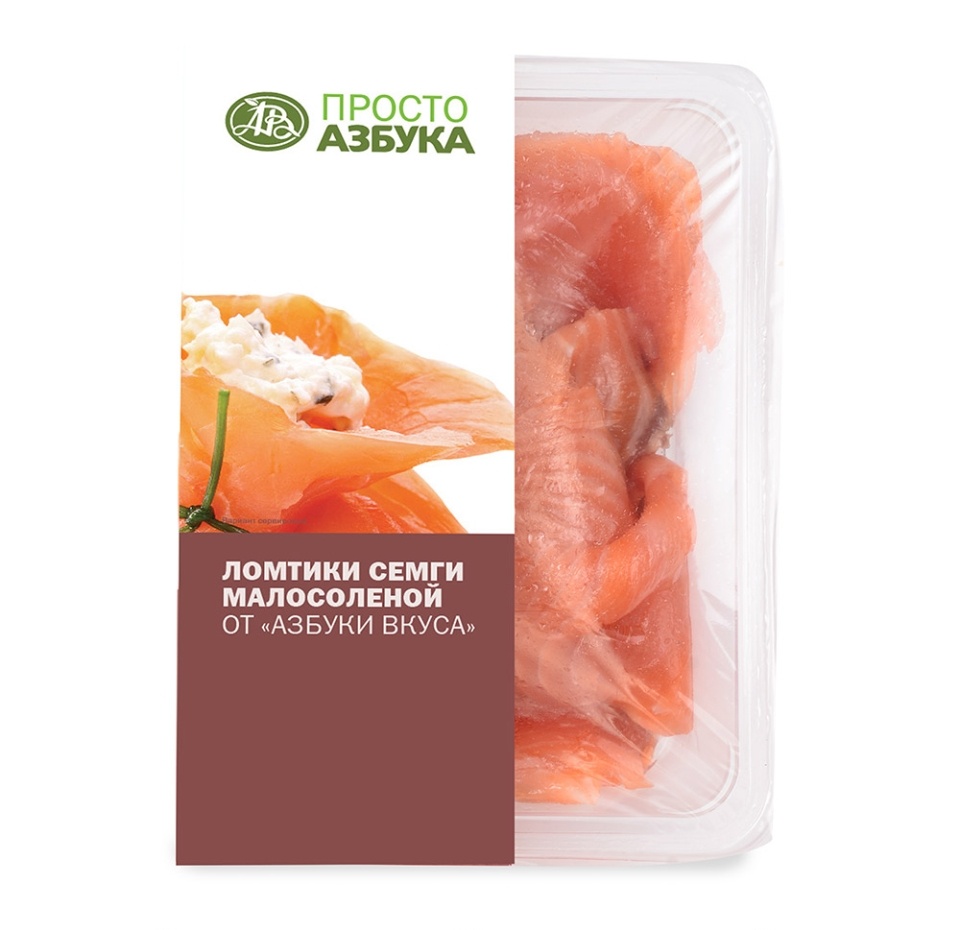 

Семга малосоленая «Азбука вкуса» ломтики 200г, Россия