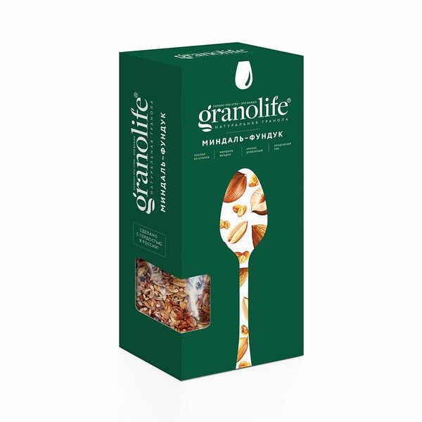 Гранола Granolife Миндаль и фундук, 200г
