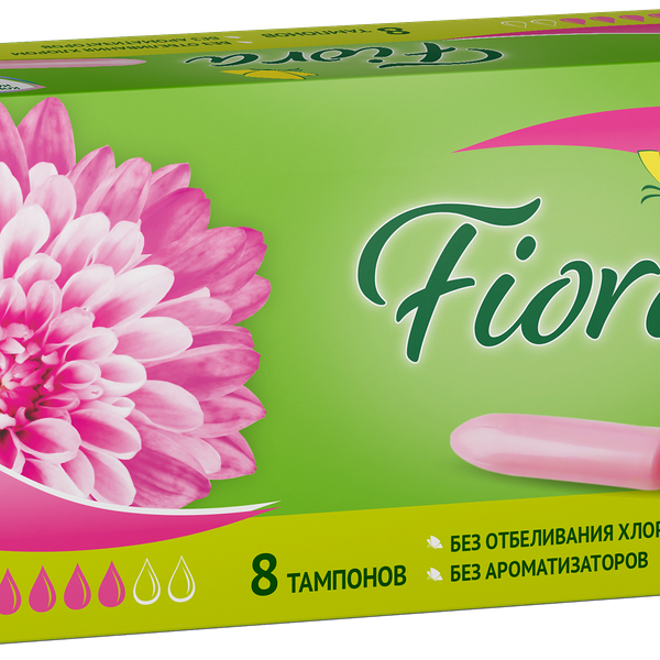 Тампоны Fiora с аппликатором Super 4 капли 8шт