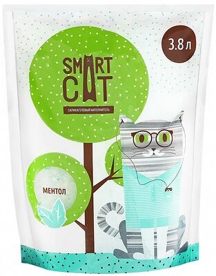 Силикагелевый наполнитель Smart Cat с ароматом ментола, 3,8л 