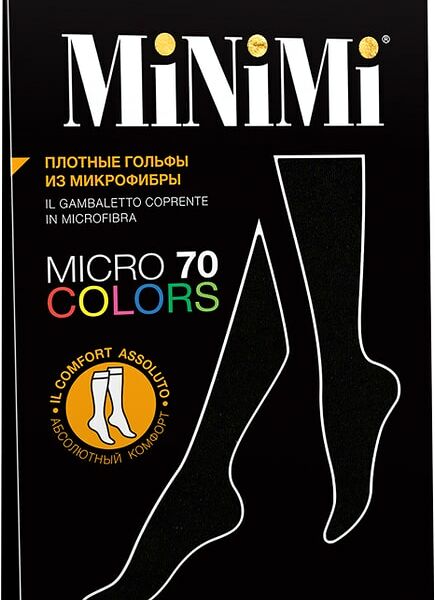 Гольфы Minimi Micro-Colors 70 den Nero Черные