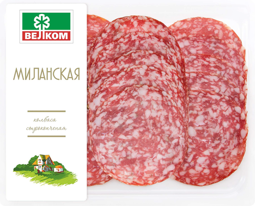 

Колбаса сырокопченая Велком Миланская нарезка 90 г