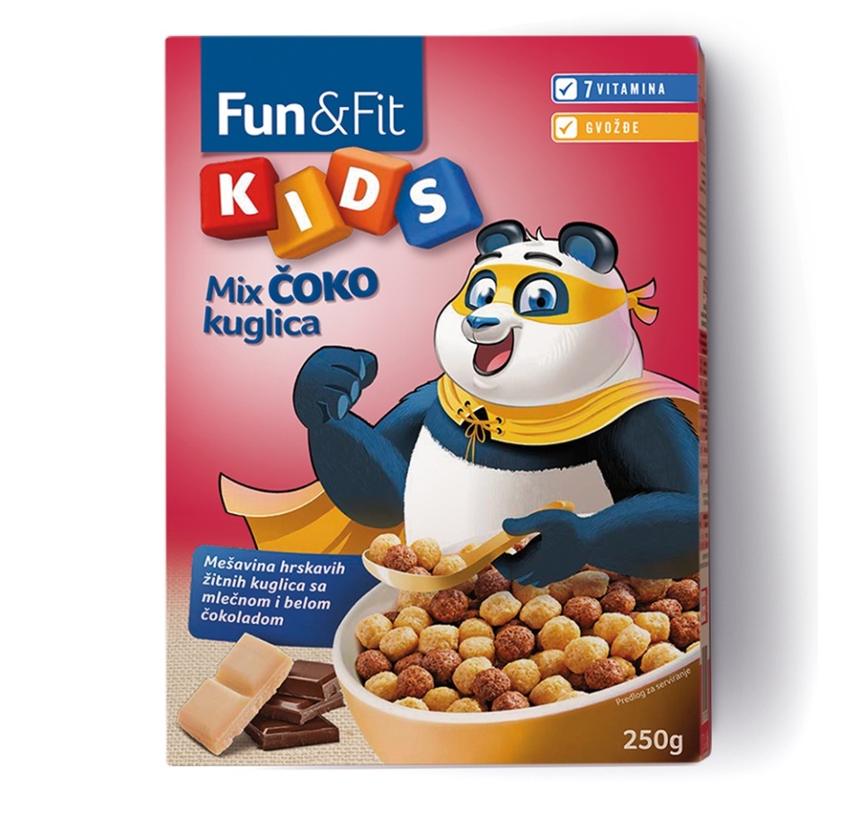 

Готовый завтрак Fun&Fit шоколадные шарики 250 г