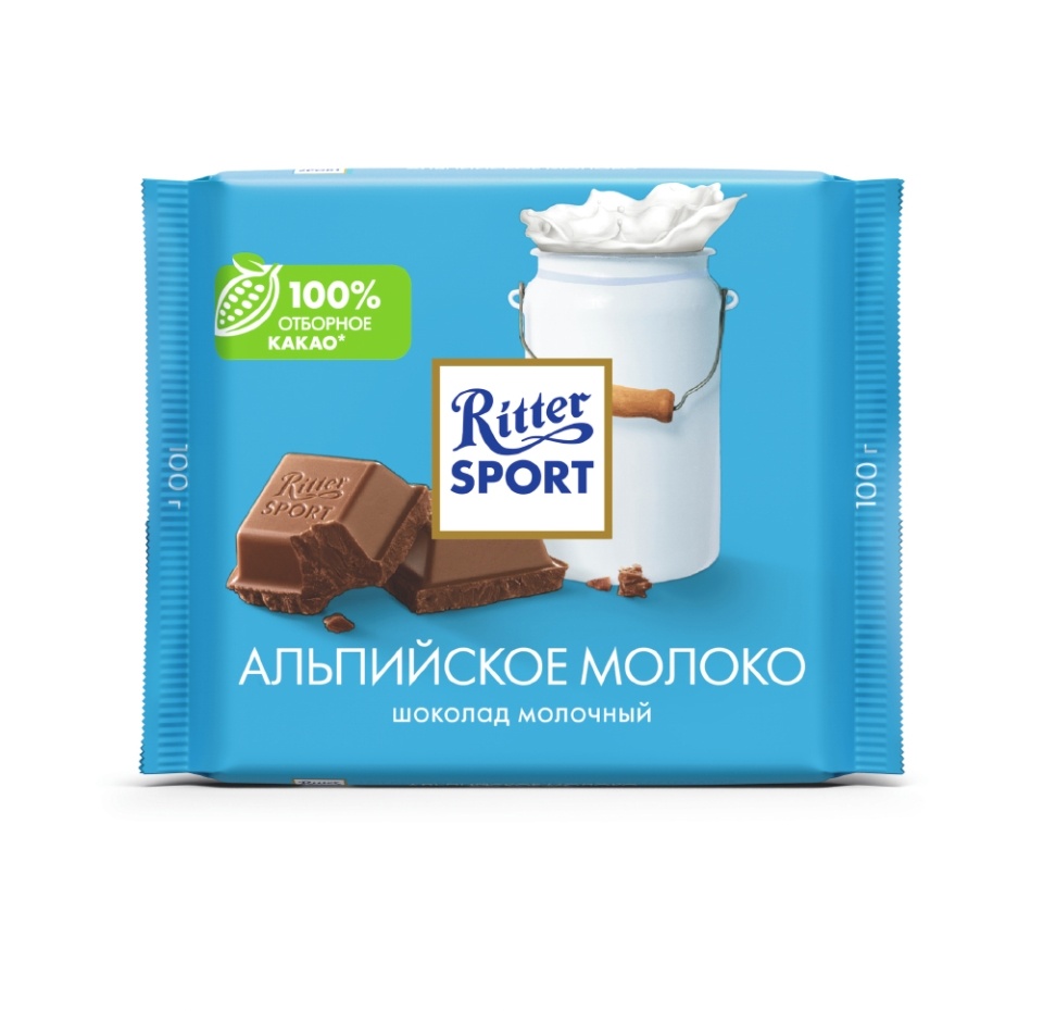 

Шоколад молочный Ritter Sport Альпийское молоко 100 г