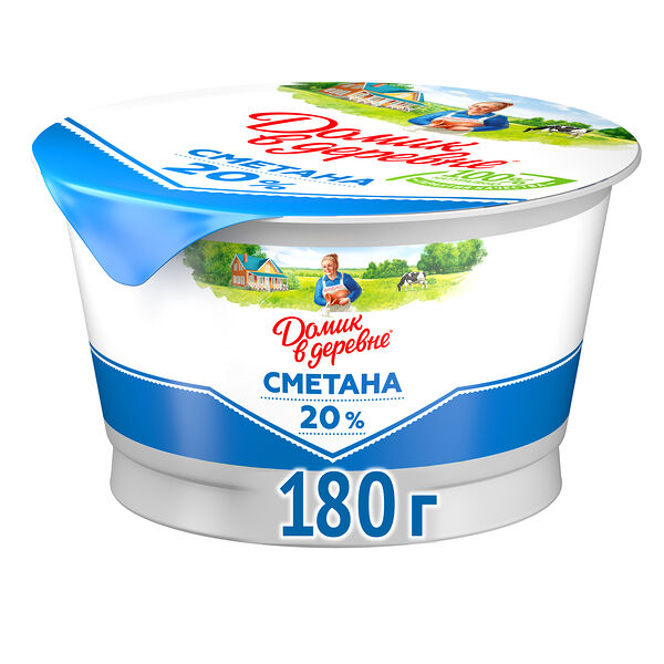Сметана Домик в деревне 20% 180г