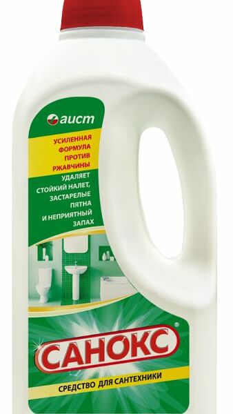 Гель санокс для сантехники в пластиковой бутылке аист
