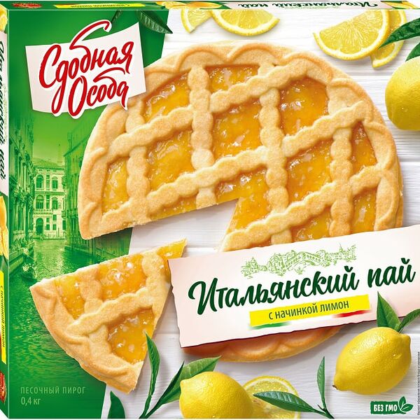 Пирог Сдобная Особа Итальянский Пай с начинкой Лимон 400г