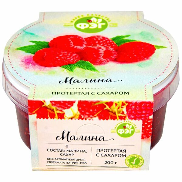Малина протертая с сахаром ФЭГ 200 г