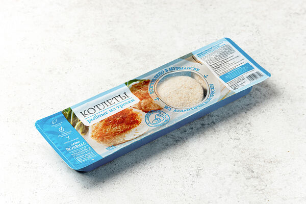 Котлеты рыбные из трески замороженные, 300 г(Продукт замороженный)