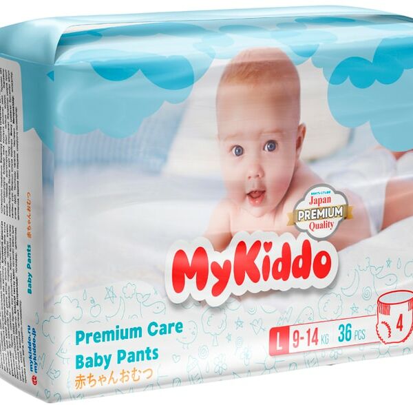 Подгузники-трусики MyKiddo Premium L 9-14кг 36шт
