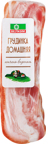 

Грудинка копчёно-варёная Домашняя Велком 350 г