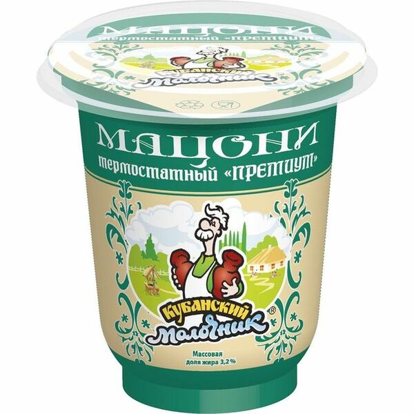 Мацони Кубанский Молочник термостатный 3.2%, 320 г
