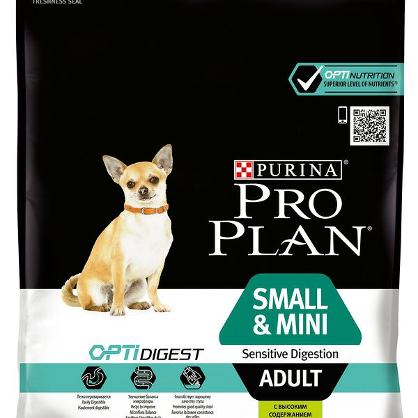 Pro Plan Small & Mini Adult Sensitive Digestion корм для взрослых собак мелких и карликовых пород Ягненок