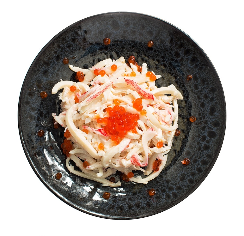

Салат из кальмаров с красной икрой Уже Готово, 250 г