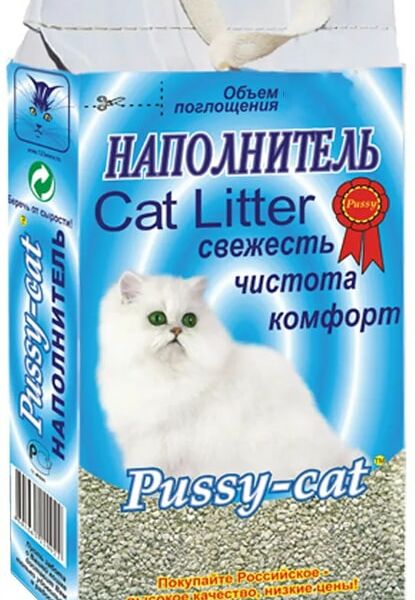 Наполнитель для кошачьего туалета Pussy-Cat Цеолитовый впитывающий 4.5л