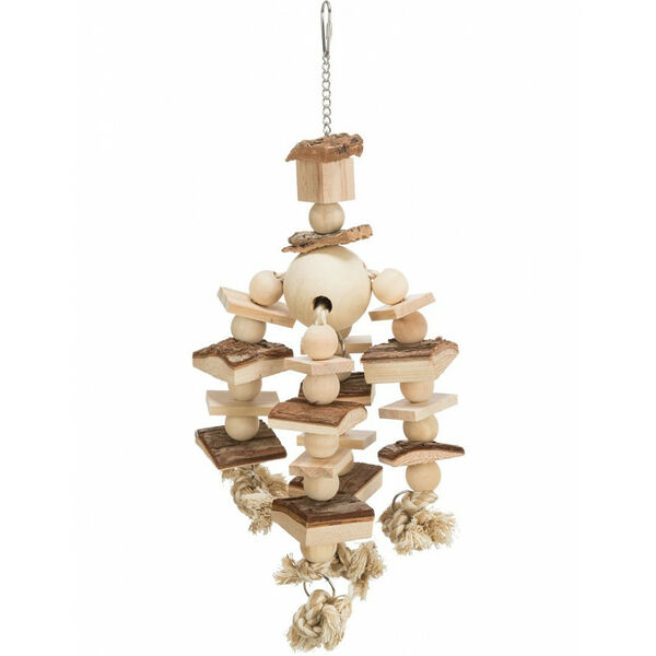 Trixie Игрушка для птиц деревянная, разноцветная 35 см