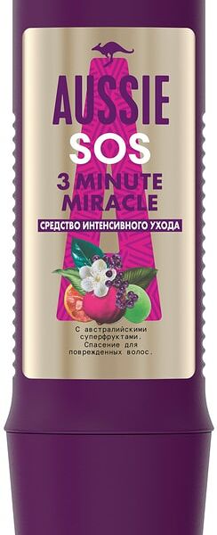 Средство для волос Aussie SOS 3 Minute Miracle Интенсивный уход 225мл