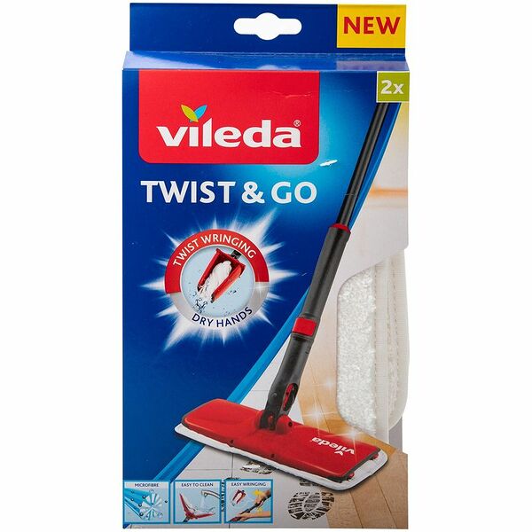 Насадка для швабры Vileda Twist&Go с отжимом, 2шт