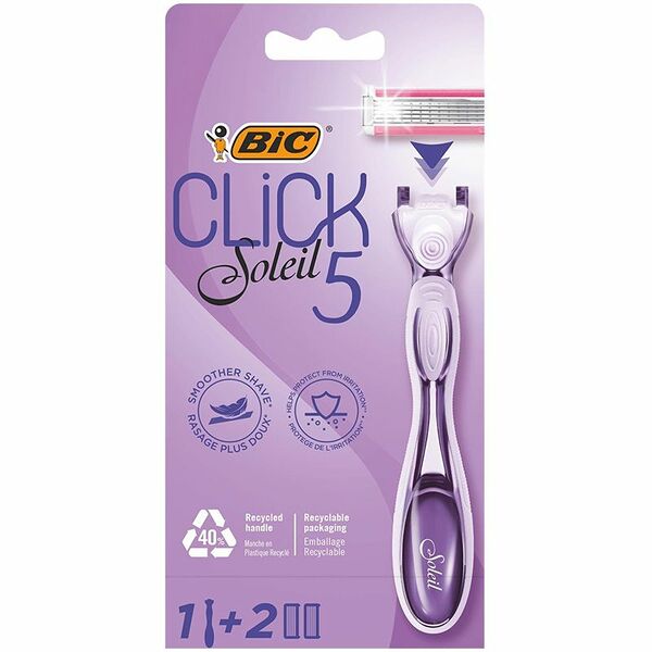 Бритва BIC Soleil Click 5, 1шт + 2 кассеты