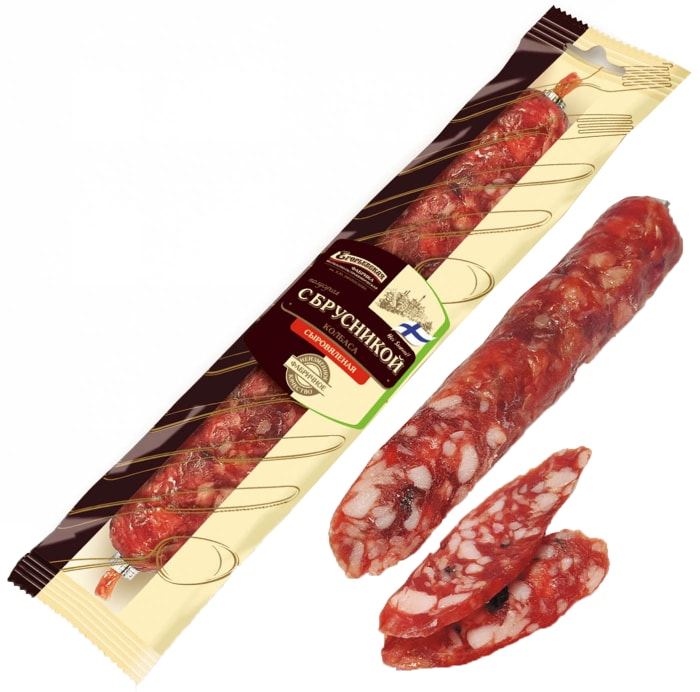 

Колбаса сыровяленая Егорьевская КГФ с брусникой 100 г