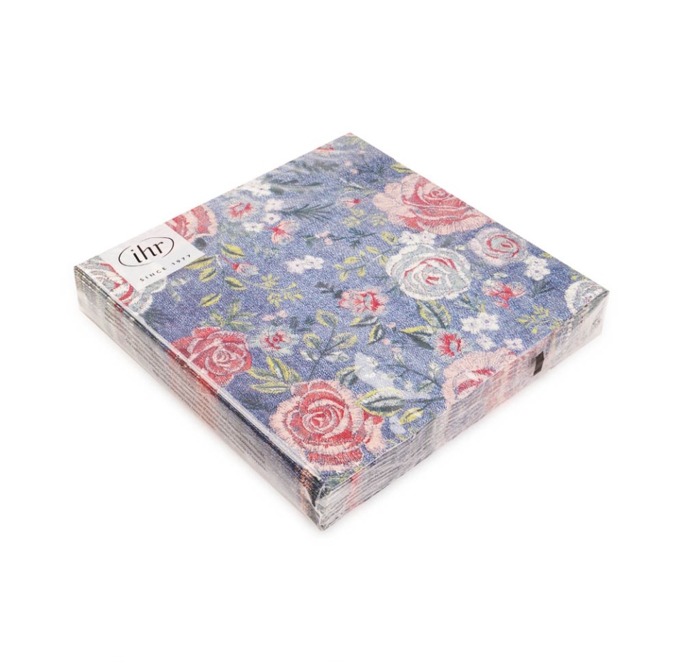 

Салфетки бумажные Denim Rose 33х33см 3-сл синие Ihr 1 уп. 20 шт Германия