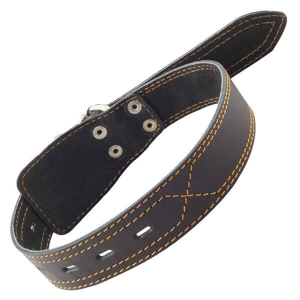 Ошейник для собак Gamma Кожаный одинарный, обхват шеи 35 - 48 см