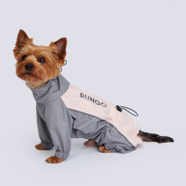 Дождевик с мембраной и водонепроницаемой застежкой для йорка и чихуа, 2XL, бежевый (мальчик)