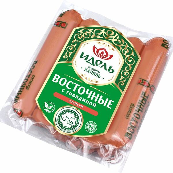 Сосиски варёные Идель Восточные с говядиной 450г