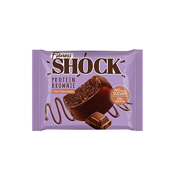 Бисквит протеиновый FitnesSHOCK Брауни горячий шоколад (без сахара)
