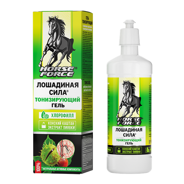 Гель для ног Лошадиная сила тонизирующий с конским каштаном и экстрактом пиявки 500 мл