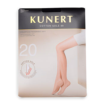 Колготки Kunert Cotton Sole, черный, 20 den, размер 3