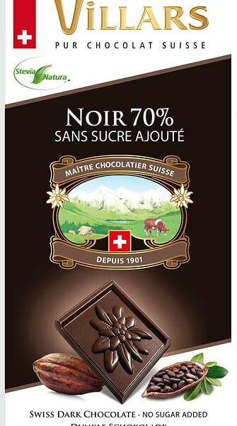 Шоколад Villars Горький без сахара 70% 100г