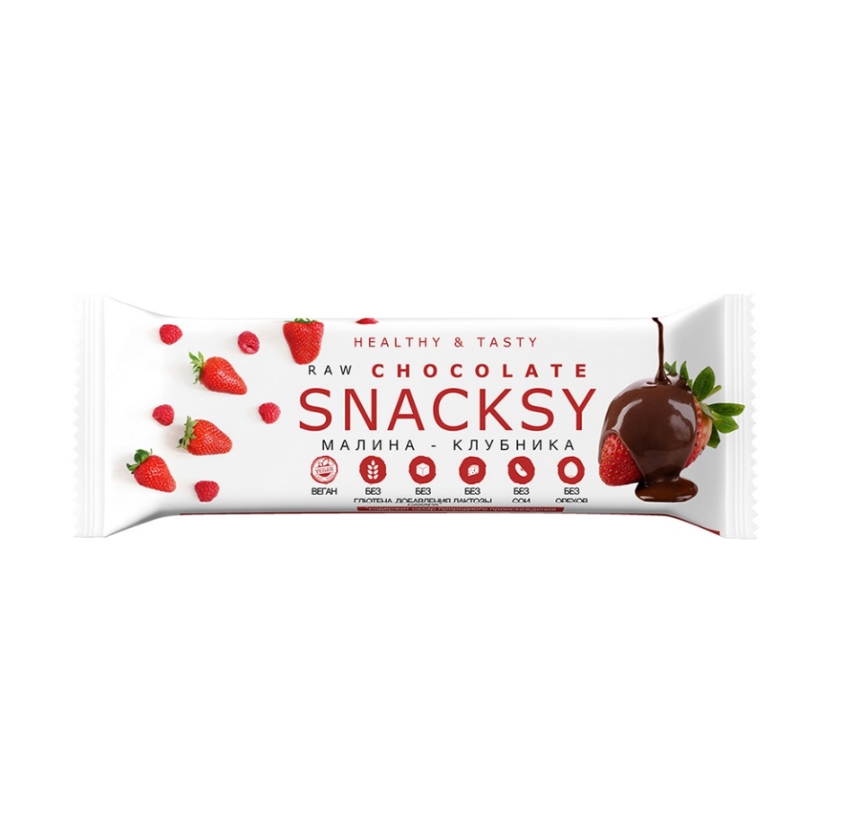 

Батончик шоколадный Snacksy Raw chocolate с ягодами 55 г