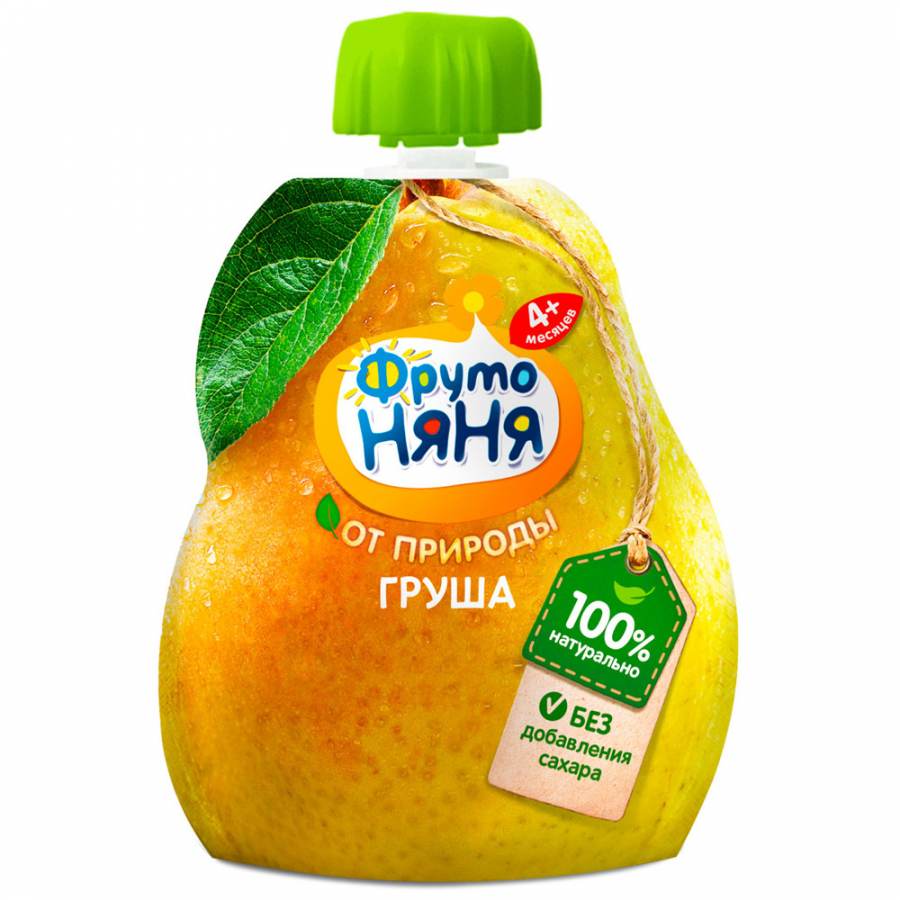 

Пюре ФрутоНяня Груша с 4 месяцев дизайн упаковки в ассортименте 90 г