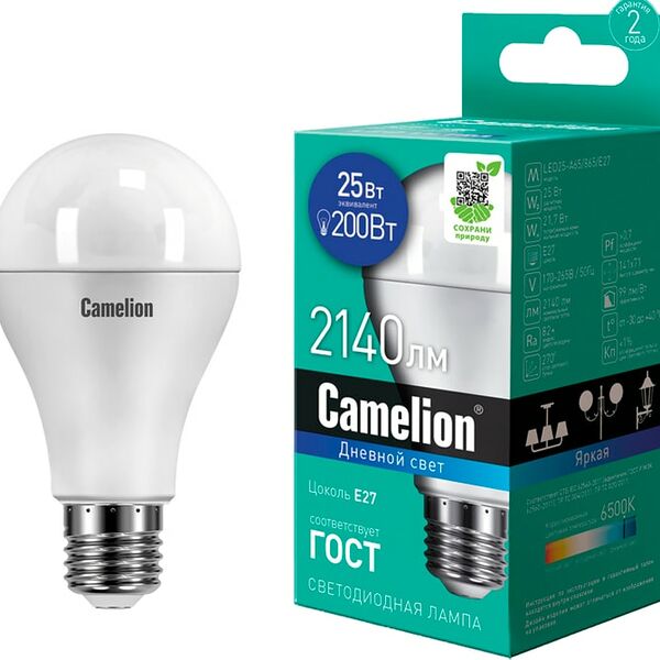 Лампа Camelion светодиодная LED25 A65 865 E27 25Вт