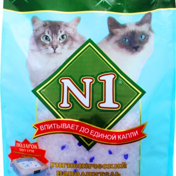 №1 Crystals наполнитель силикагелевый впитывающий 5 кг.